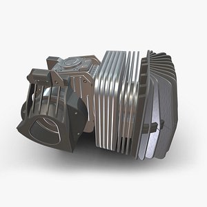 3D Generic Motorsport Engine Low Poly PBR model