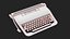 Vintage tabletop typewriter PBR low-poly game ready