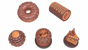 Donut cake chocolate dessert Cream food dessert model