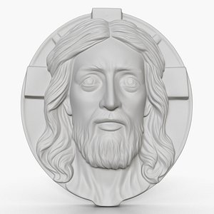 3D model Jesus Face Relief 2