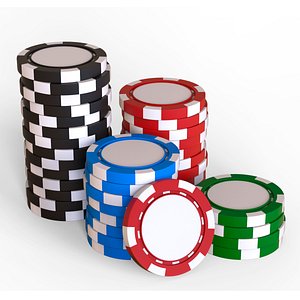 poker chips 3D model