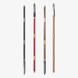 3D Japanese Spear SU Yari 4 colors
