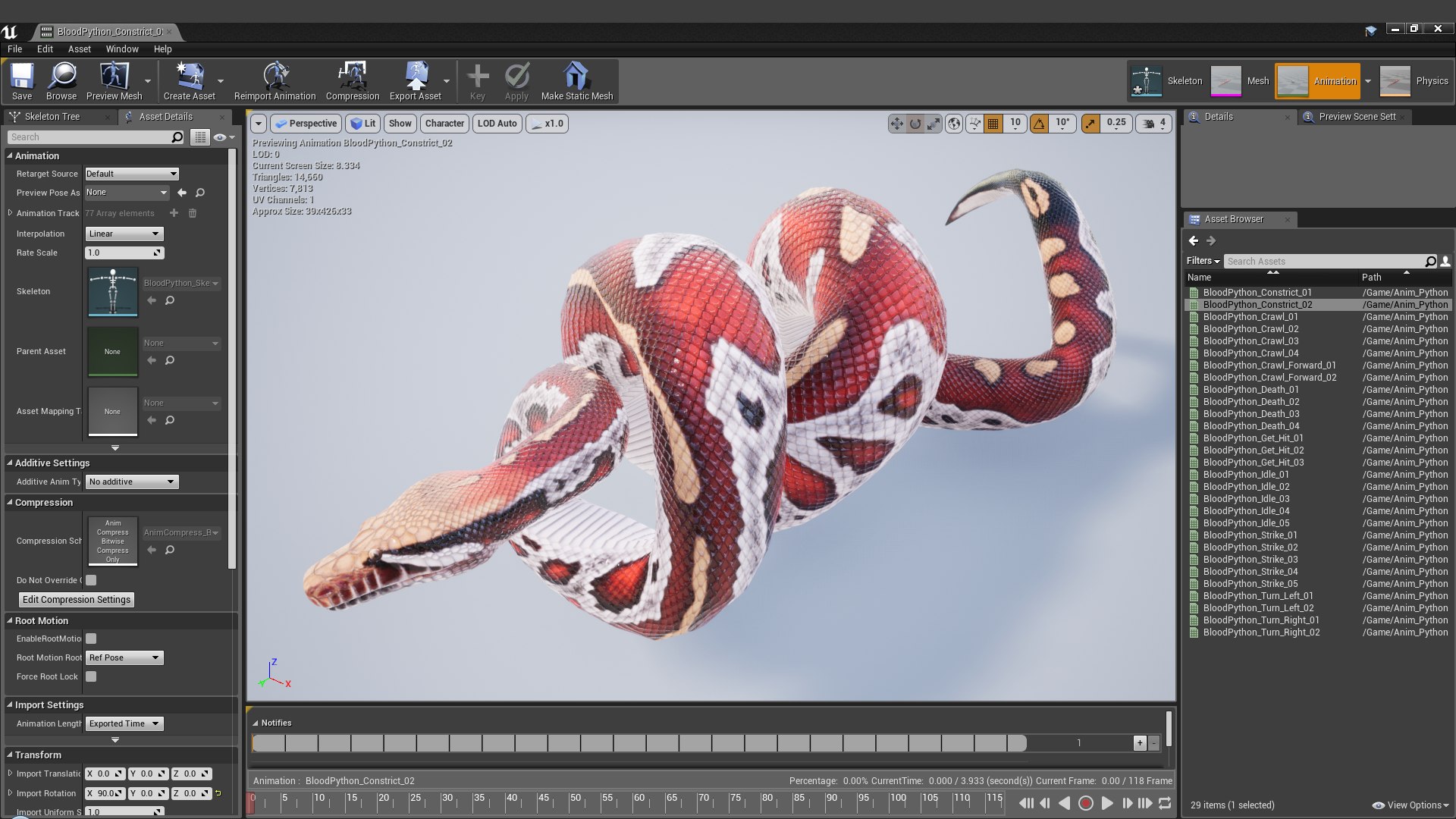 3D model blood python animation - TurboSquid 1392785