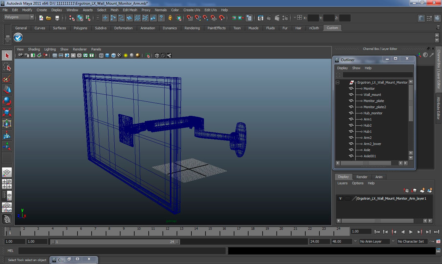 Ergotron Lx Wall Mount 3D Model - TurboSquid 1446810