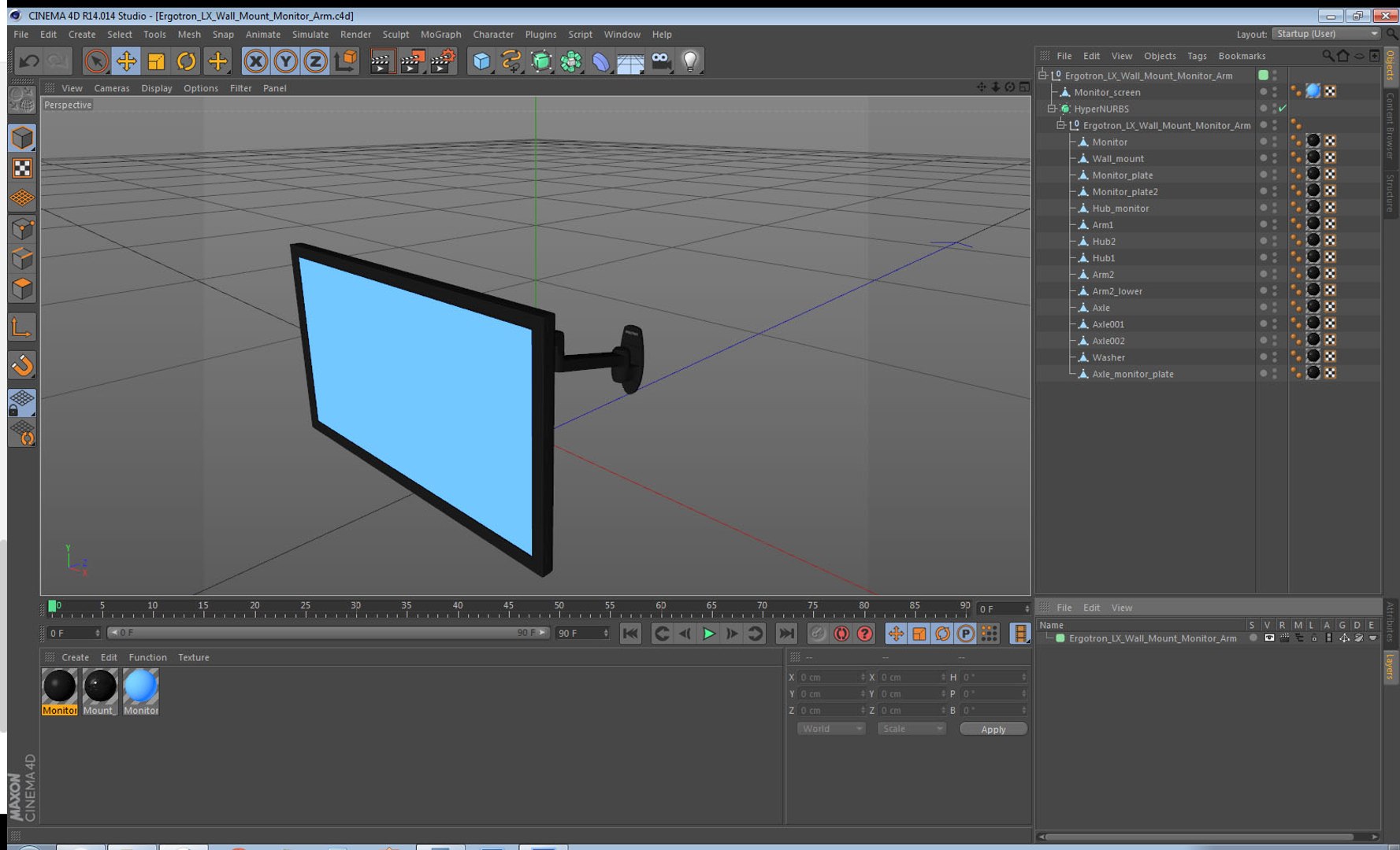 Ergotron Lx Wall Mount 3D Model - TurboSquid 1446810