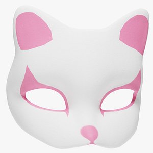 3D Japanese Fox Mask 04