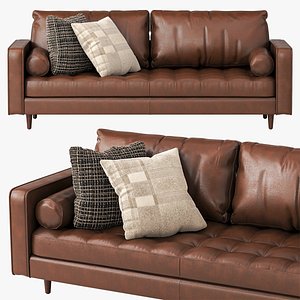 3D Article Sven Charme Chocolat Leather Sofa