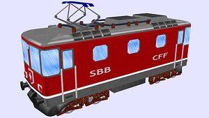 3D 4 electric locomotive model