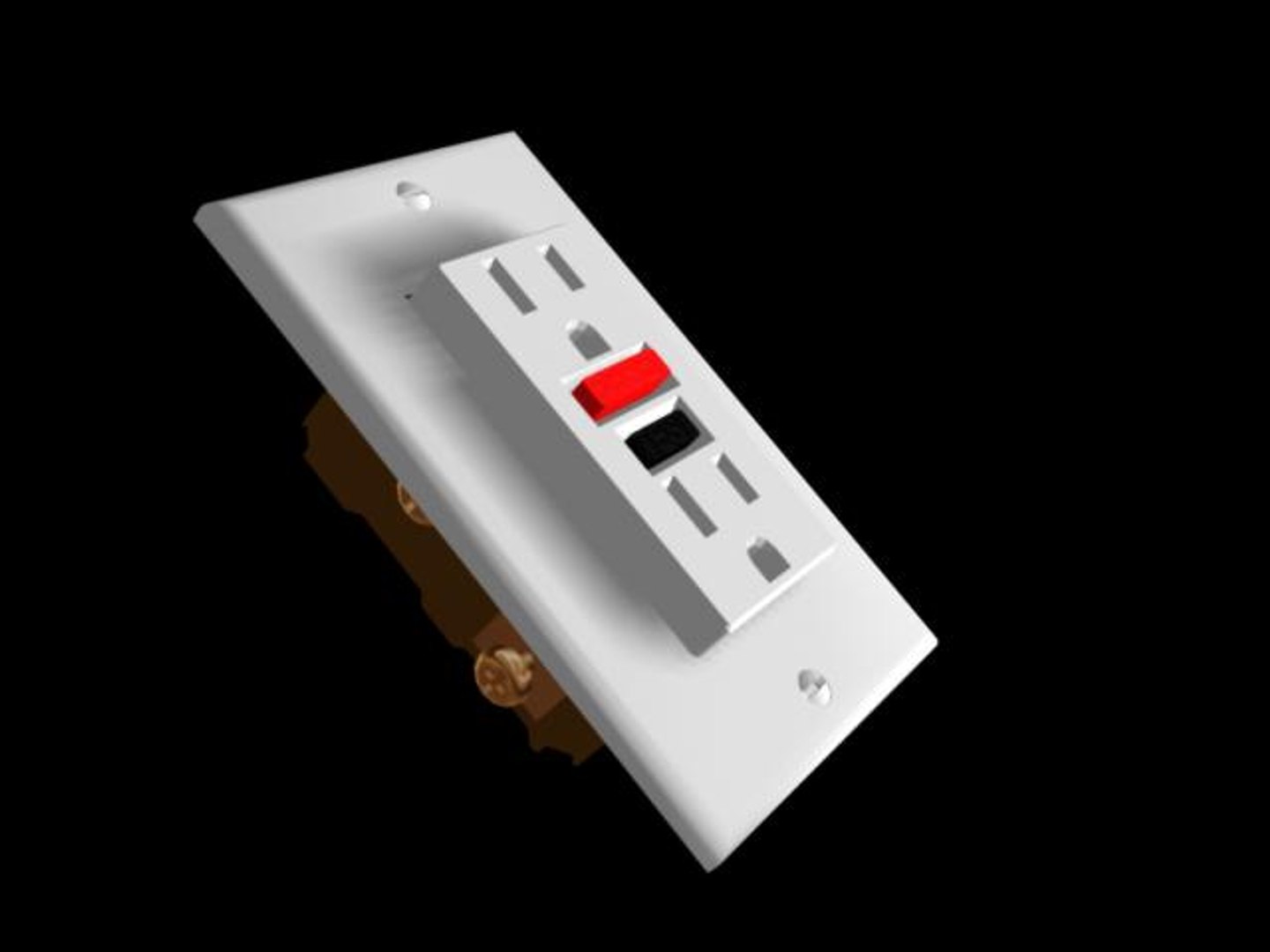 ground gfci electrical 3d model