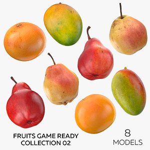 Fruits Game Ready Collection 02 - 8 models 3D model