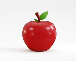 3D Cartoon Apple model