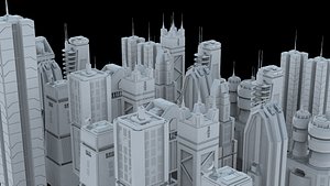 3D pack skycrapers city