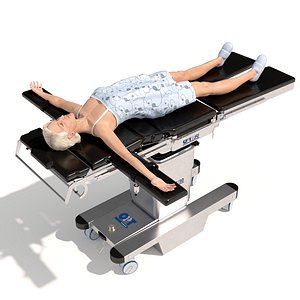 3D Woman on Operating Table model