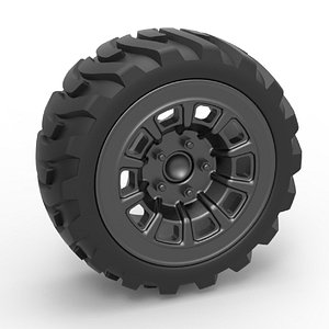 Demolition derby rear wheel 2 Scale 1 to 25
