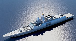 european mission frigate 3D model