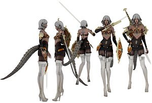 3D Wood Elf Anim Rig  fictional character model