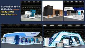 3D Pack 5 5 Exhibition 4Side Open