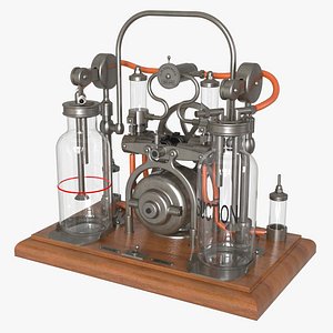 antique embalming pump 3D model