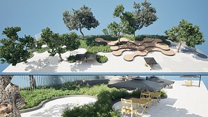 Modern garden landscape