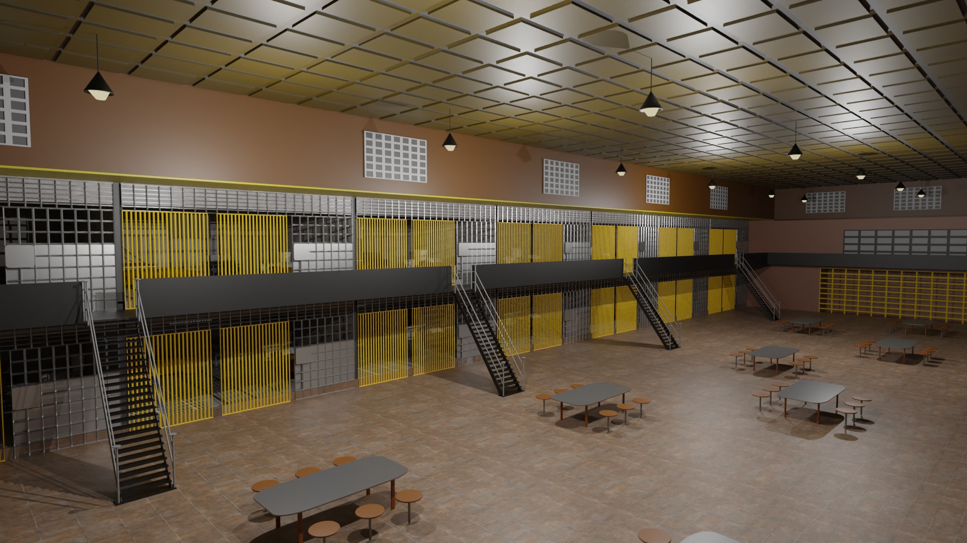 Prison Interior 3D Model - TurboSquid 2157298