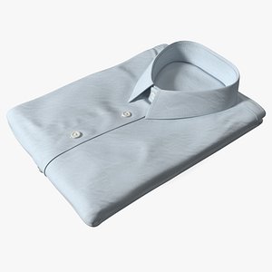 Folded Pale Blue Shirt 3D model