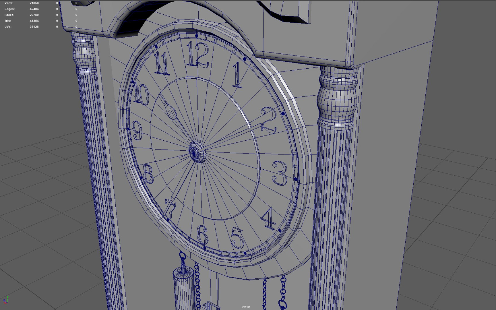 3D Model Wall Clock With Pendulum - TurboSquid 2189275