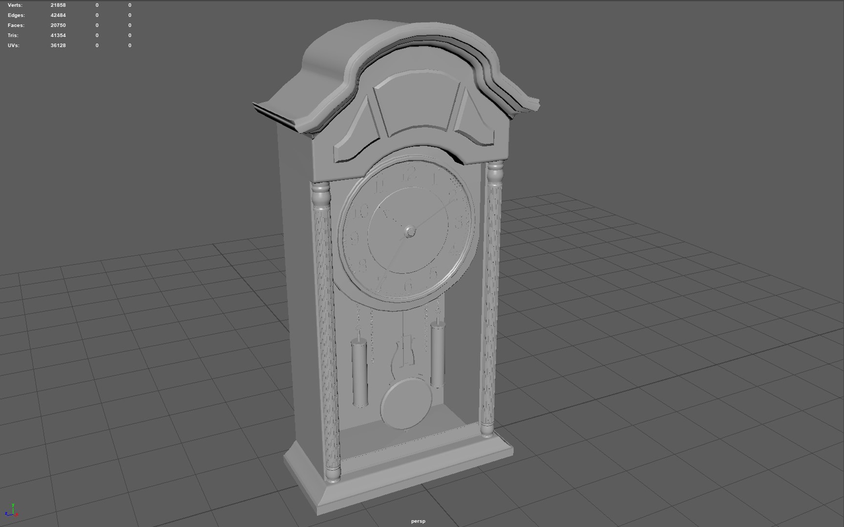 3D Model Wall Clock With Pendulum - TurboSquid 2189275