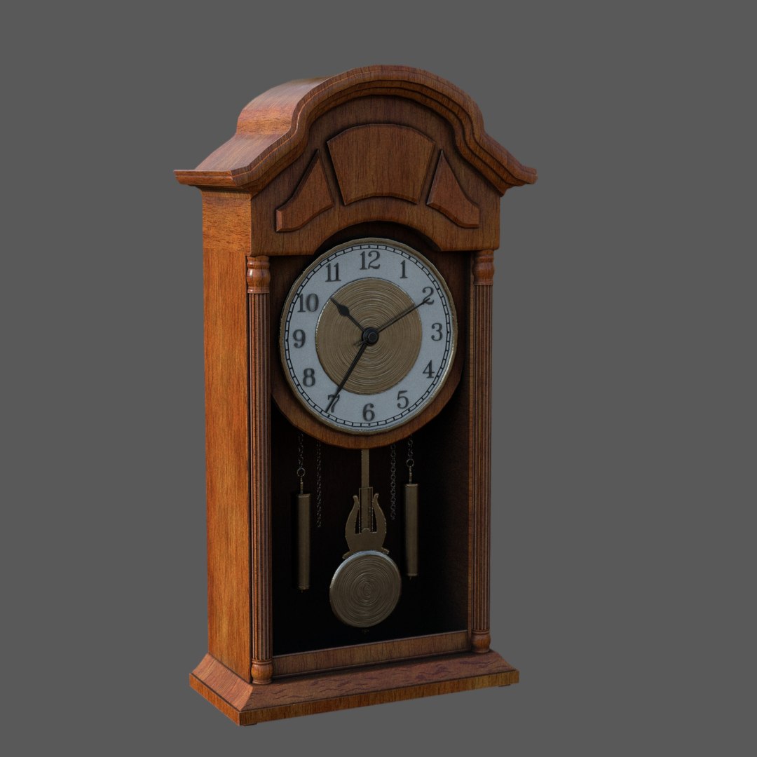 3D Model Wall Clock With Pendulum - TurboSquid 2189275