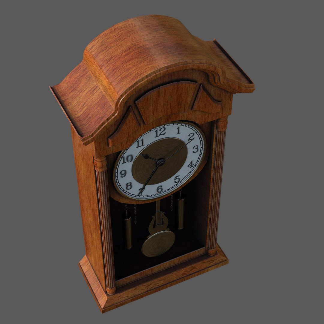 3D Model Wall Clock With Pendulum - TurboSquid 2189275