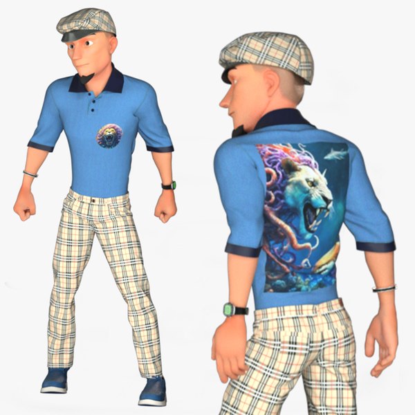 3D Cartoon Toon 3D Rigged Man-Tonny Character Model