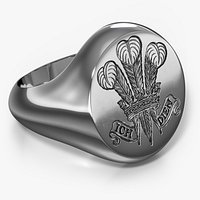 Royal Crest Signet Ring Silver