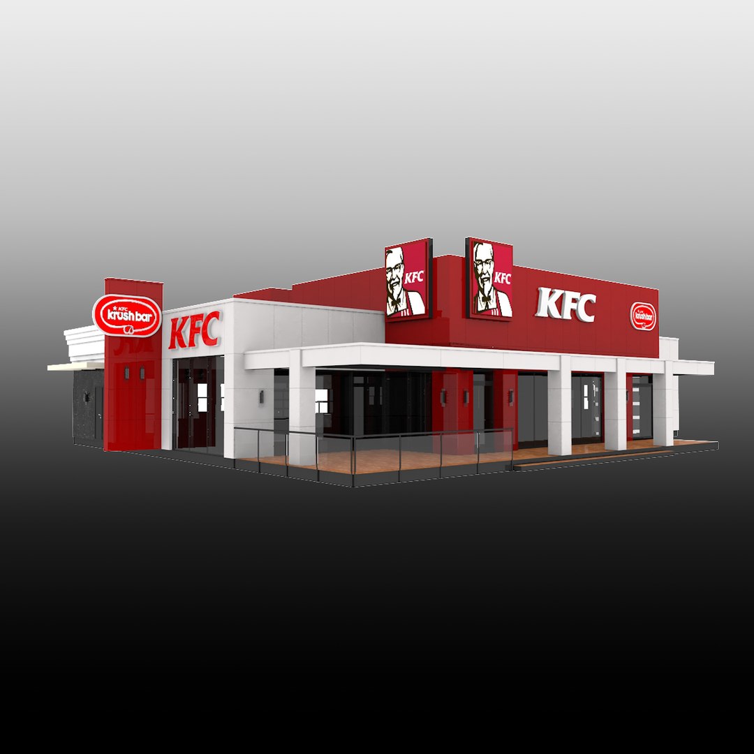 3d kfc restaurant model