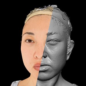 Asian Female 30s head scan 048