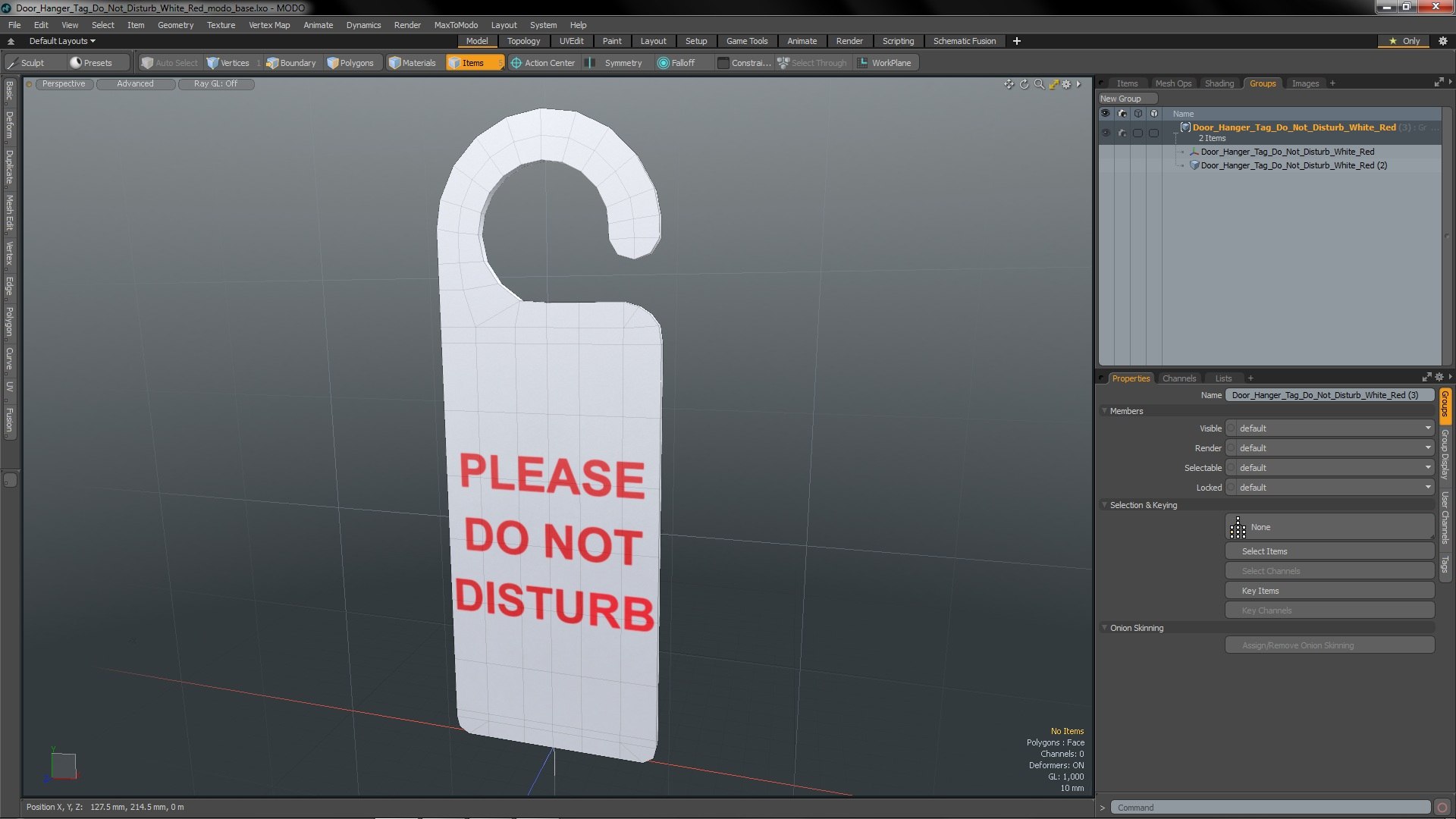 Door Hanger Tag Do Not Disturb White Red Model - TurboSquid 1891246