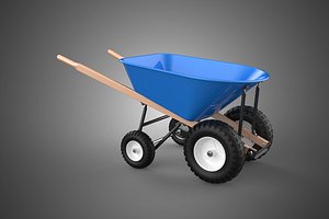 3D BIG 4 FOUR QUAD WHEELER WHEEL BASE BARROW STEEL PUSH WHEELBARROW