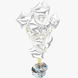 Gift with Balloons Collection V33 3D model