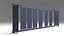 sliding balcony glass 3d model