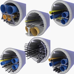 Precast Utility Tunnels cross-section v1 3D model