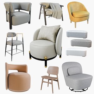 Armchair and Chair Collection model