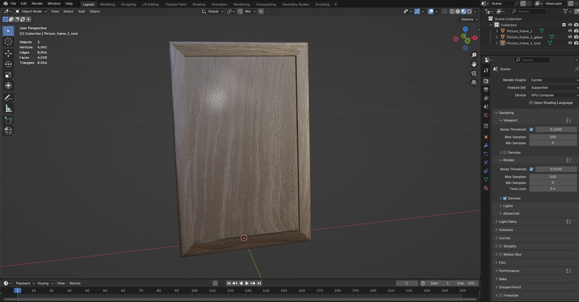Picture Frame 1 3D Model - TurboSquid 2401761