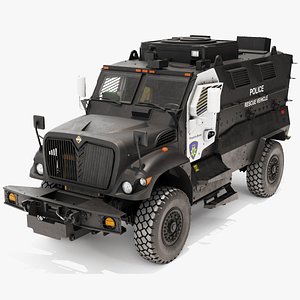 Armored Police Rescue Vehicle Black