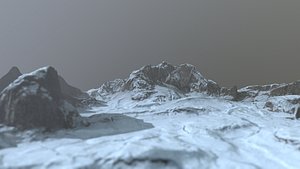 3D rock terrain snow model