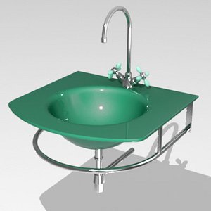 3d model glass wash-stand