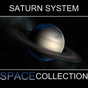 3d model saturn moons