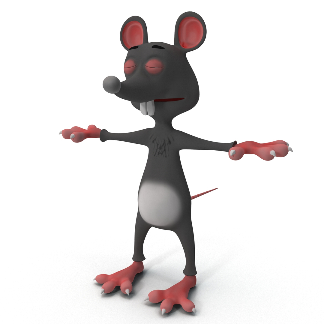 3d Model Cartoon Rat