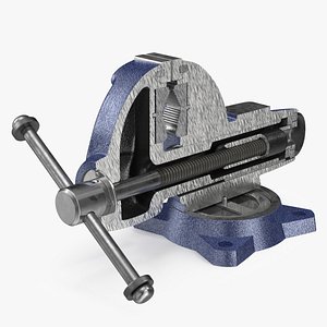 3D bench vise cross section