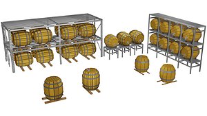 sake barrel 3D model