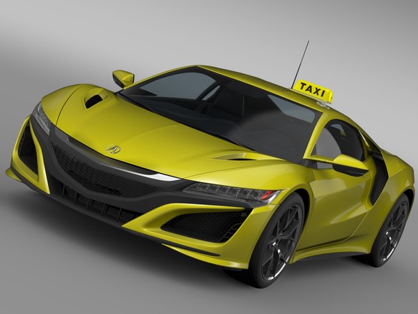 acura nsx taxi 2016 3d model