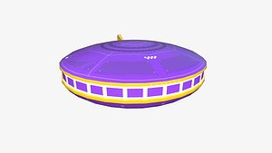 Alien Spaceship UFO A12 Cartoon - Sci Fi Spacecraft Design model
