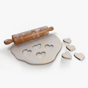 3D Cookies Dough model